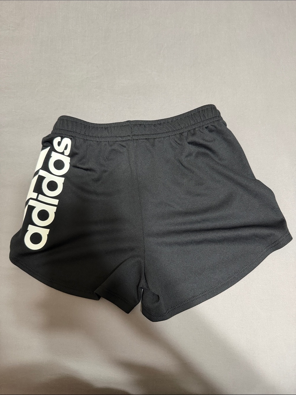 💥 KIDS adidas Black Girls Athletic Shorts with White Side Logo